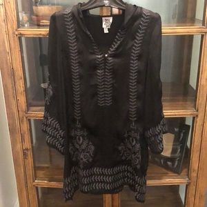 Ivy Jane black silk tunic